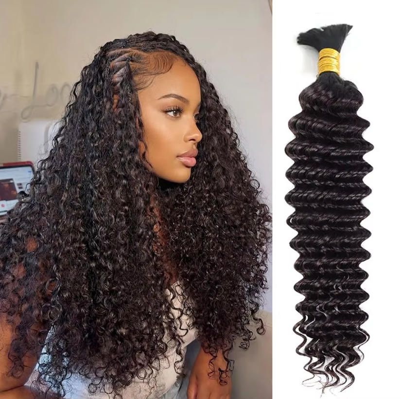 Loose Bulk Human Hair Deep Wat - đánh giá và giá Water Wave Bulk Human Hair For Braiding