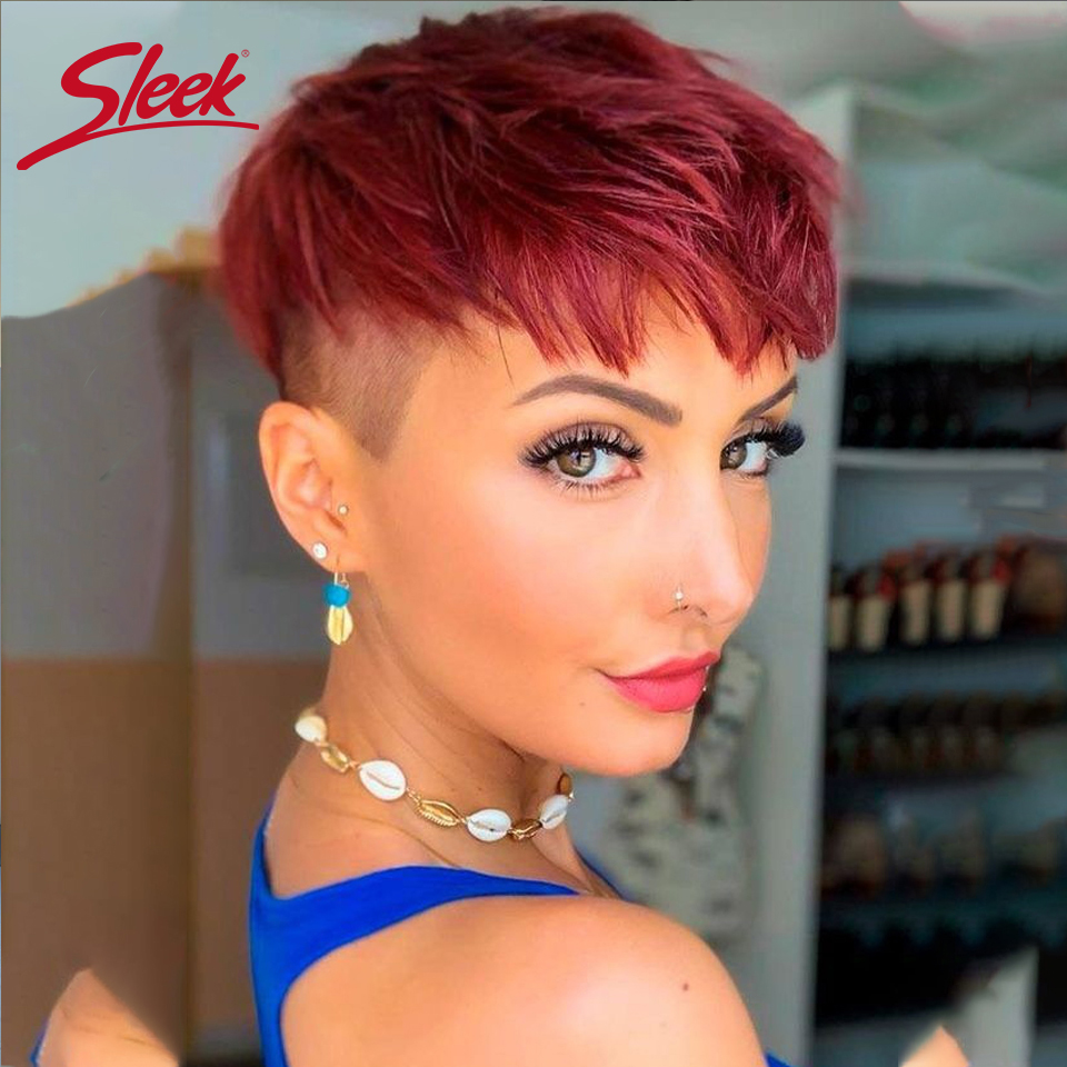 Sleek Short Pixie Cut Bob Lace - đánh giá và giá Short Pixie Cut Wig Human Hair Cheap