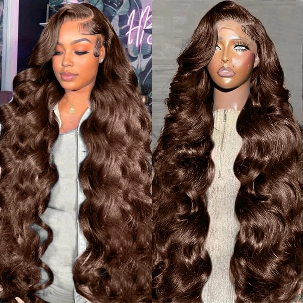 Chocolate #4 Body Wave Wig 220 - đánh giá và giá Hd Lace Frontal Wig Human Hair Pre Plucked