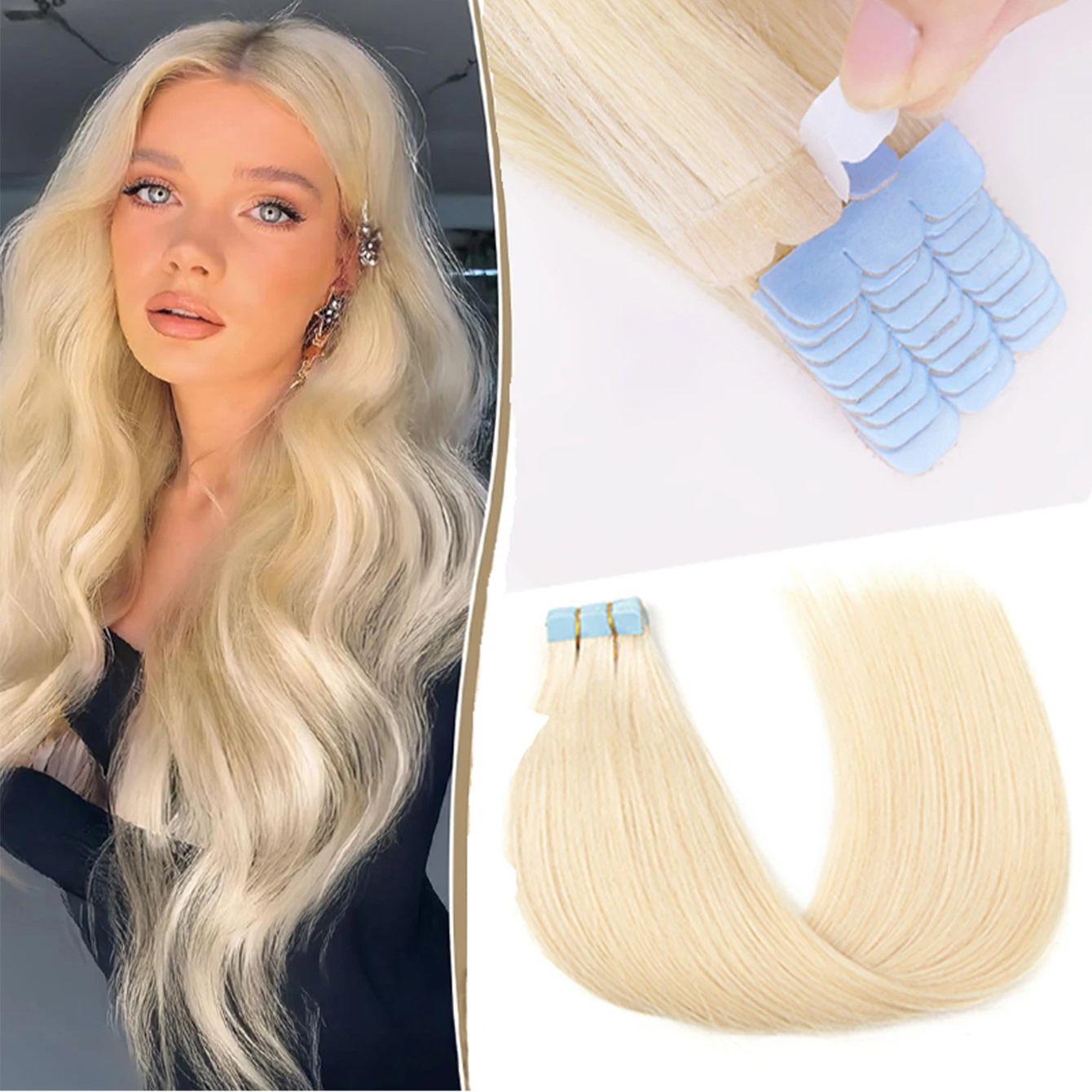 Mini Tape Hair Extensions 12-2 - đánh giá và giá Invisible Tape In Extensions Real Hair