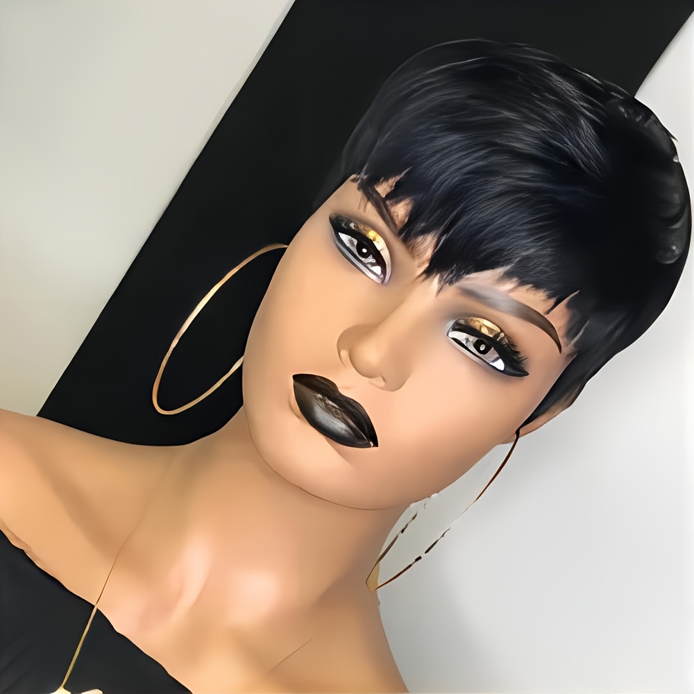 Short Pixie Wig Human Hair Lay - đánh giá và giá Short Pixie Cut Wig Human Hair Cheap
