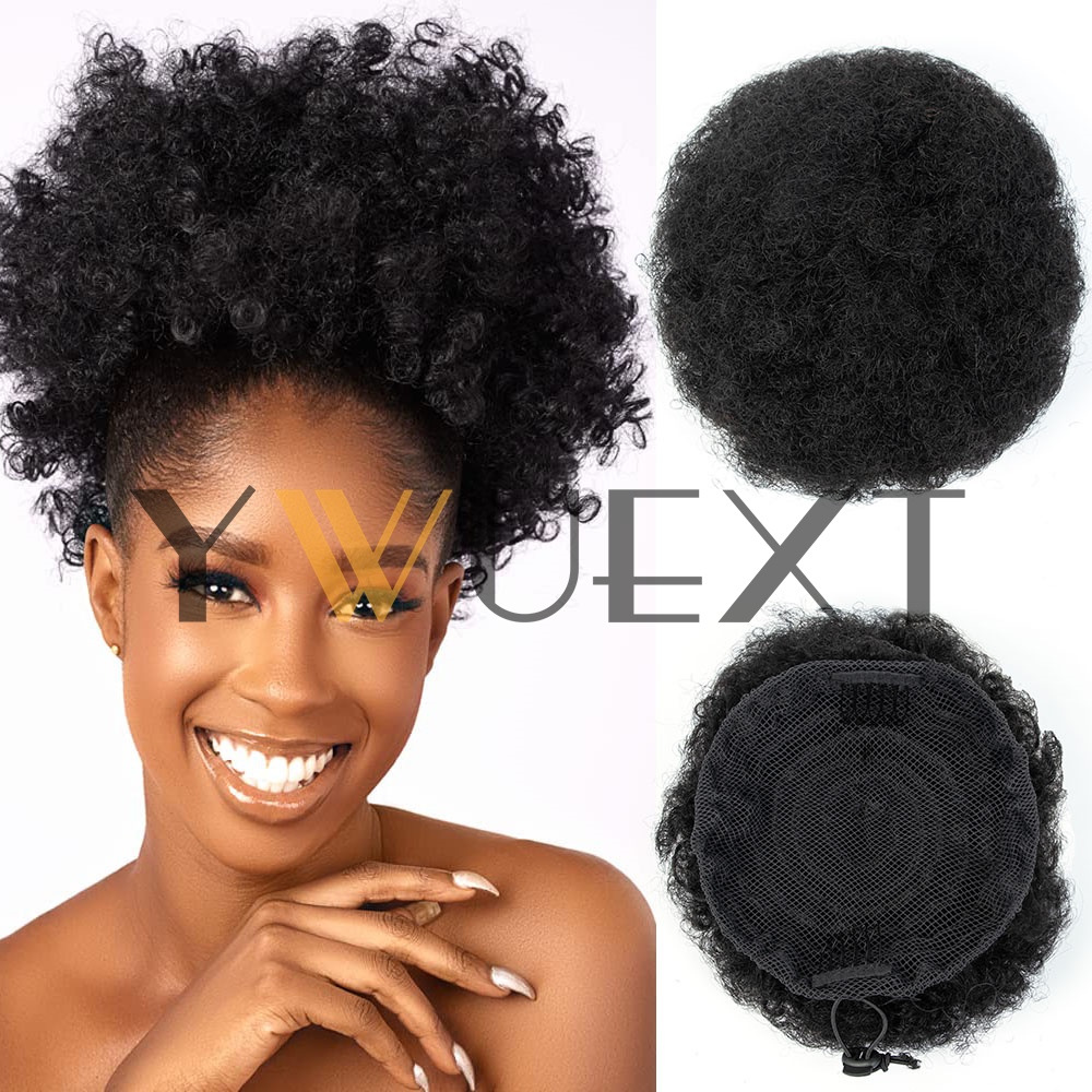 Afro Puff Drawstring Ponytail  - đánh giá và giá Drawstring Afro Curly Puff Ponytail
