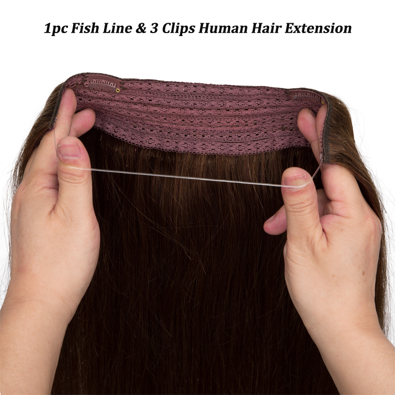 Straight Fishing Line Human Ha - đánh giá và giá Seamless Clip In Hair Extensions Human Hair
