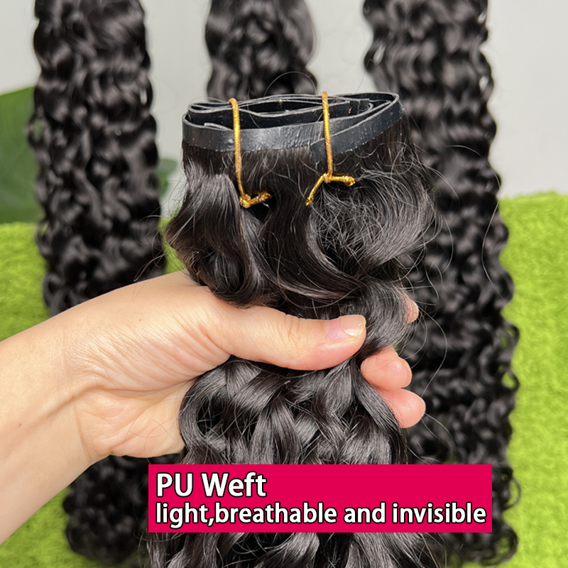 Water Wave Clips In Human Hair - đánh giá và giá Seamless Clip In Hair Extensions Human Hair