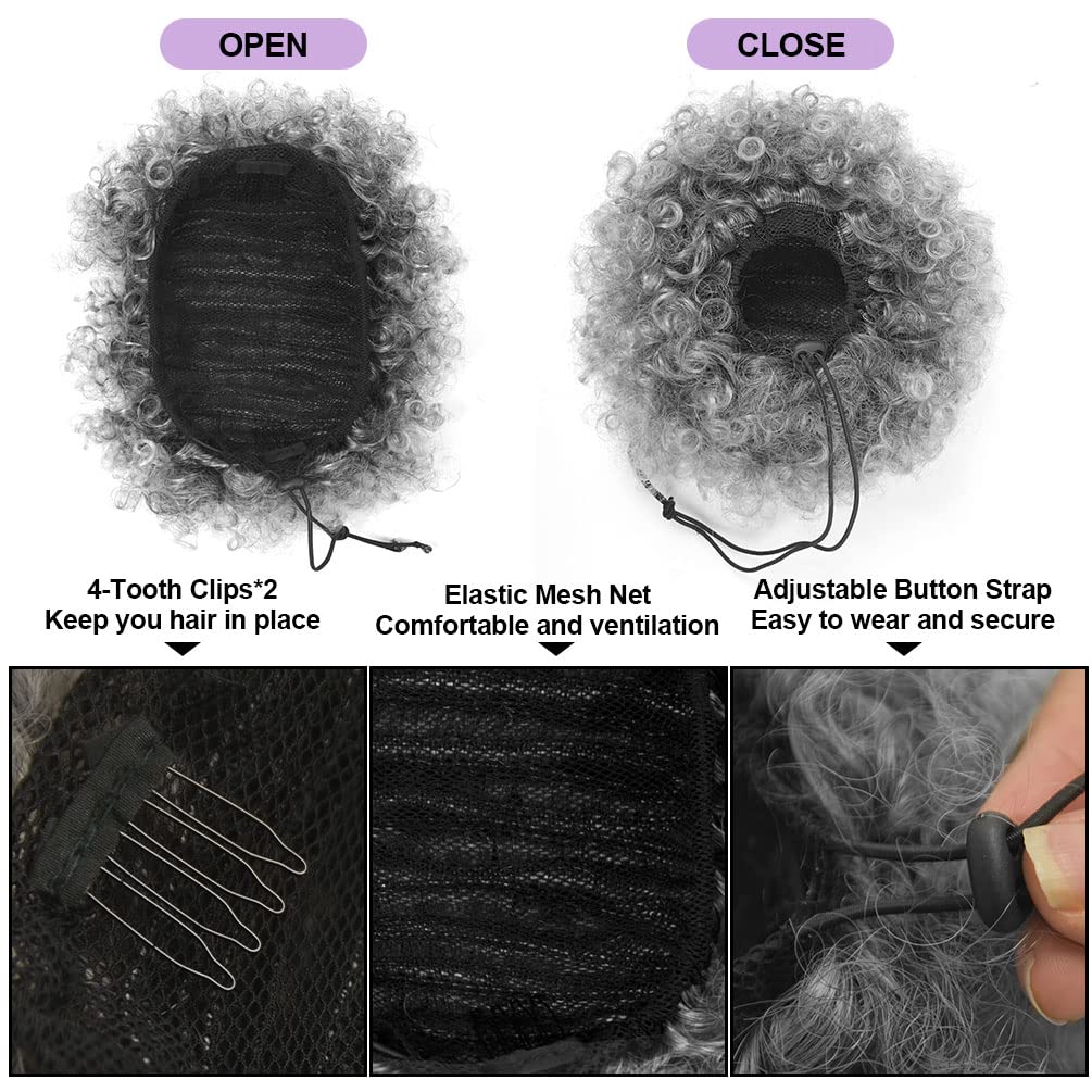 Afro Puff Drawstring Ponytail, - đánh giá và giá Drawstring Afro Curly Puff Ponytail