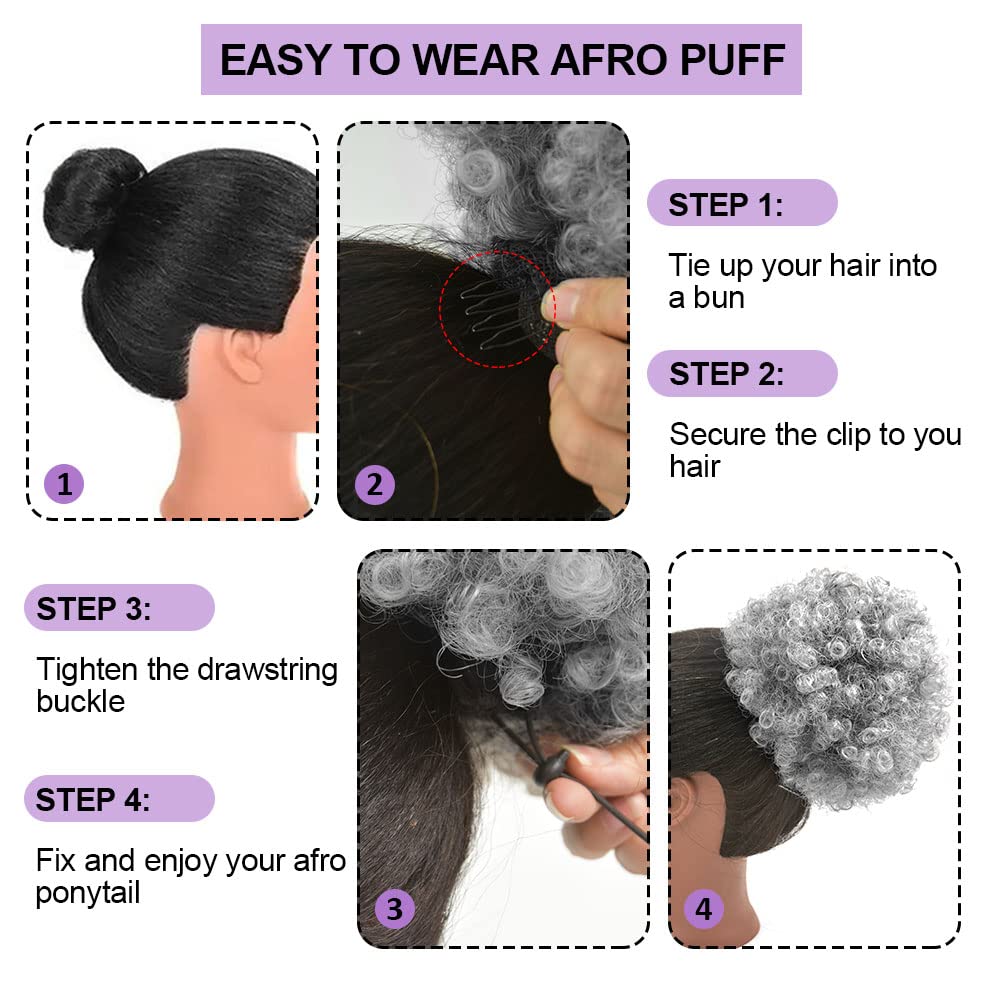 Afro Puff Drawstring Ponytail, - đánh giá và giá Drawstring Afro Curly Puff Ponytail