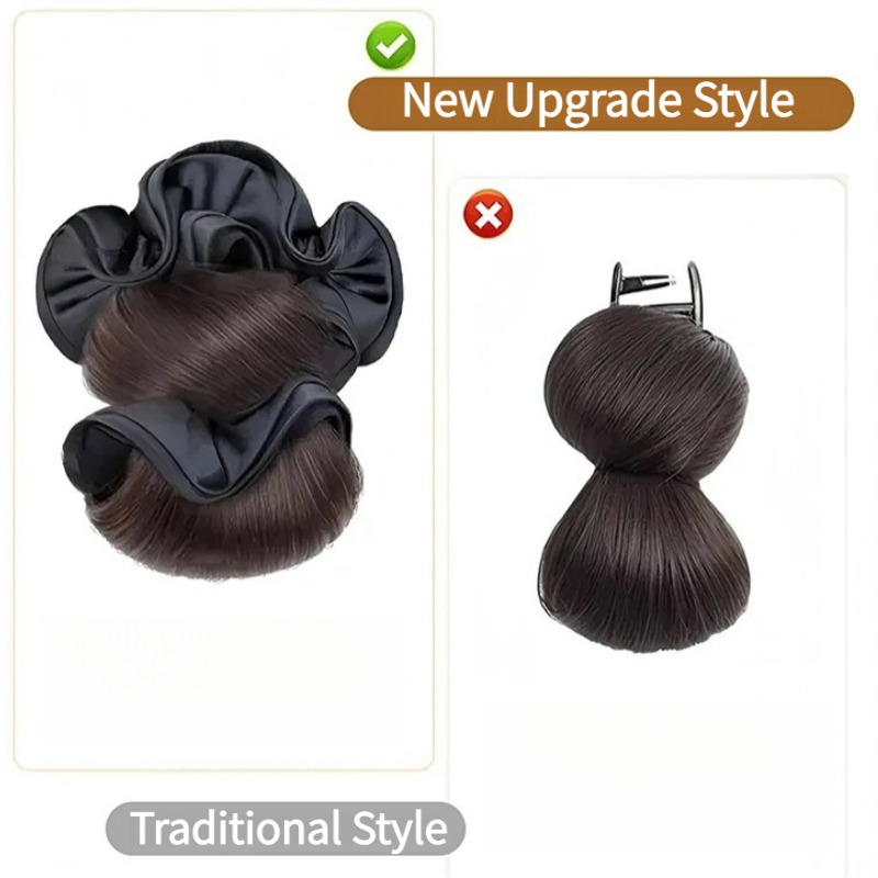 New Synthetic Satin Hair Tie C - đánh giá và giá Claw Clip Messy Bun Hair Piece