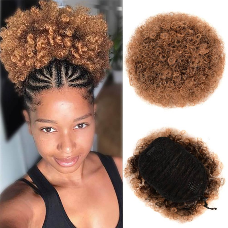 Drawstring Afro Puff Bun | 8 I - đánh giá và giá Drawstring Afro Curly Puff Ponytail