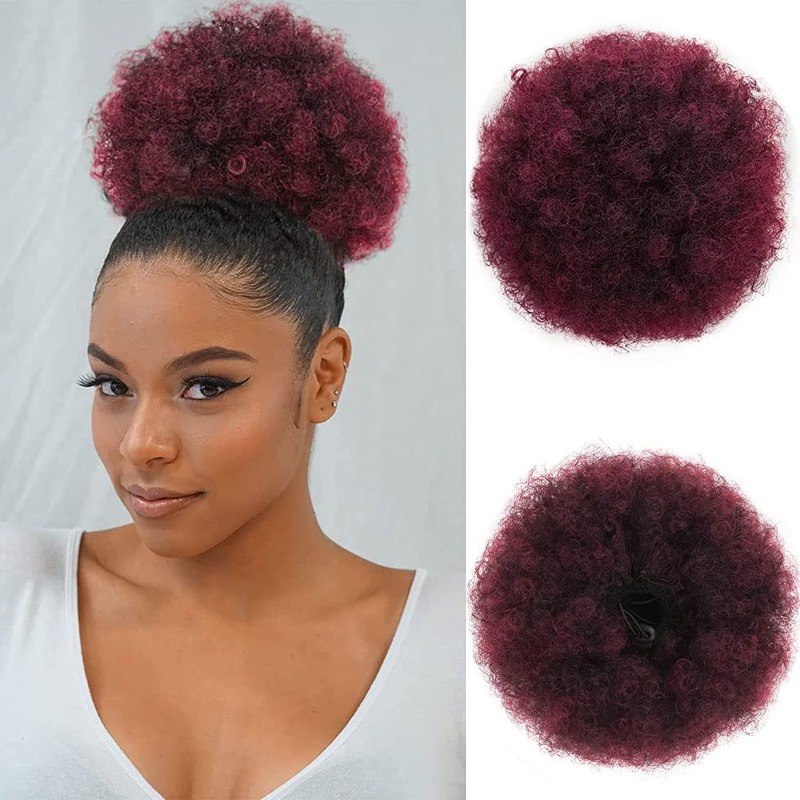 Drawstring Afro Puff Bun | 8 I - đánh giá và giá Drawstring Afro Curly Puff Ponytail