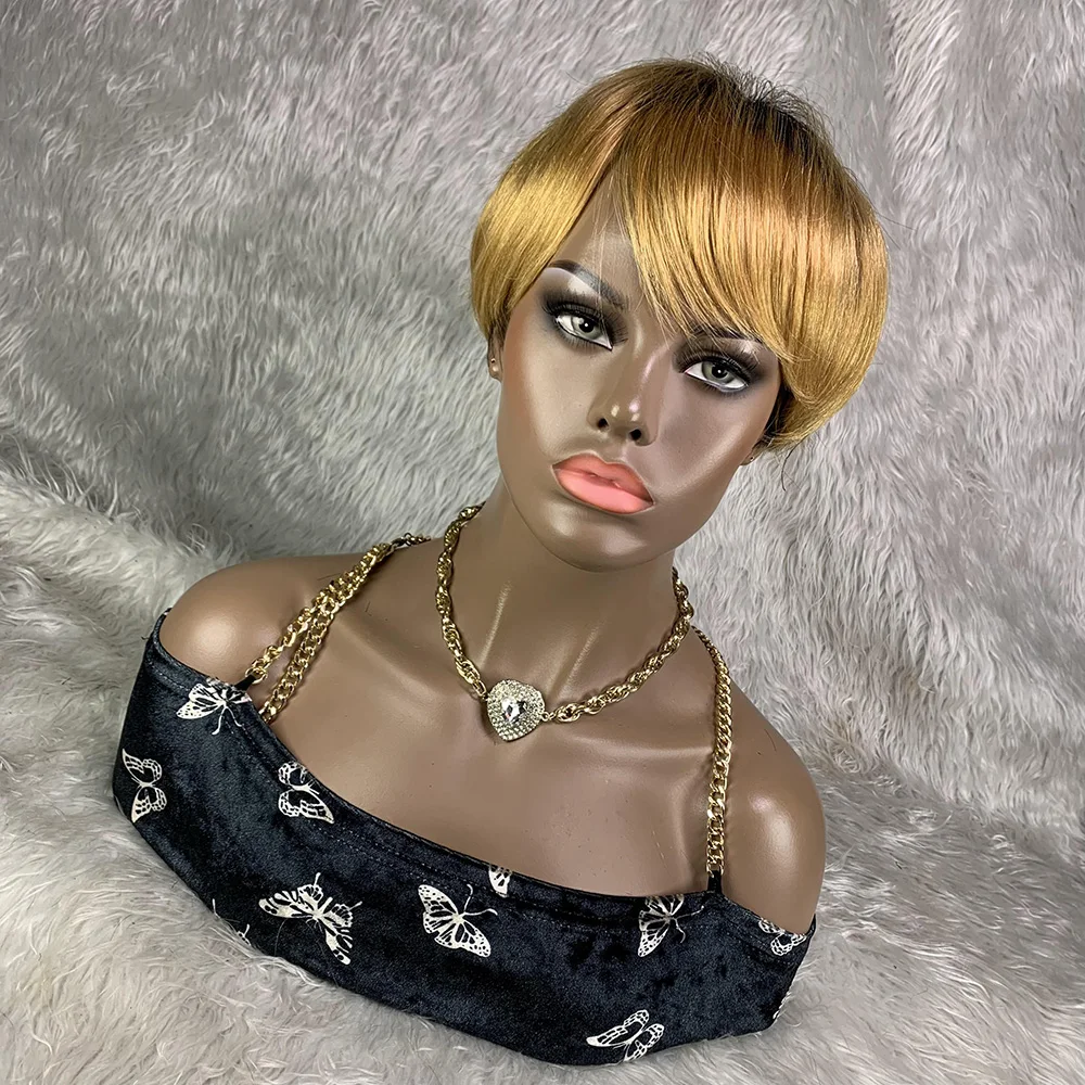 8 Inch Short Remy Hair Wig Bra - đánh giá và giá Short Pixie Cut Wig Human Hair Cheap