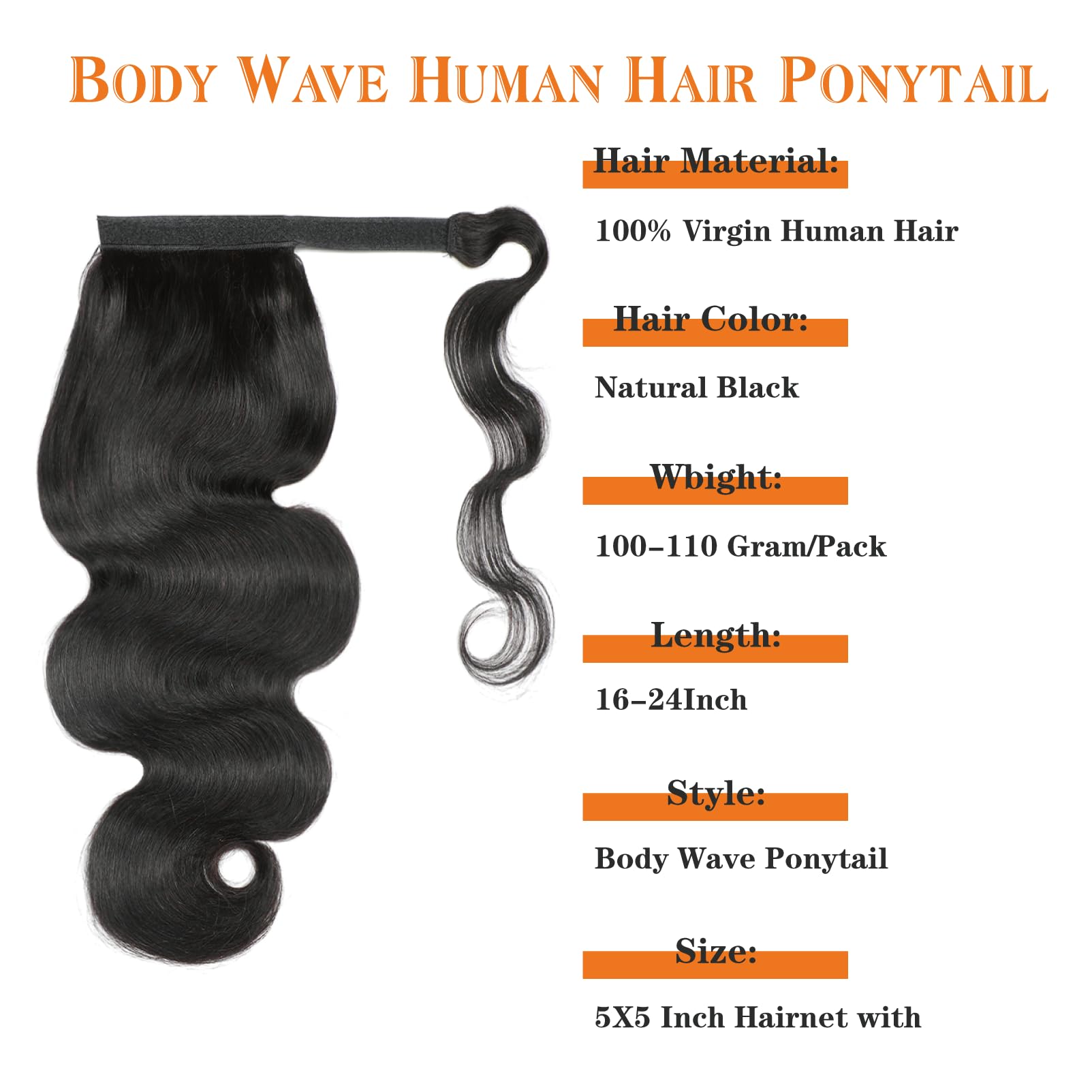Body Wave Ponytaill Extensions - đánh giá và giá Seamless Clip In Hair Extensions Human Hair