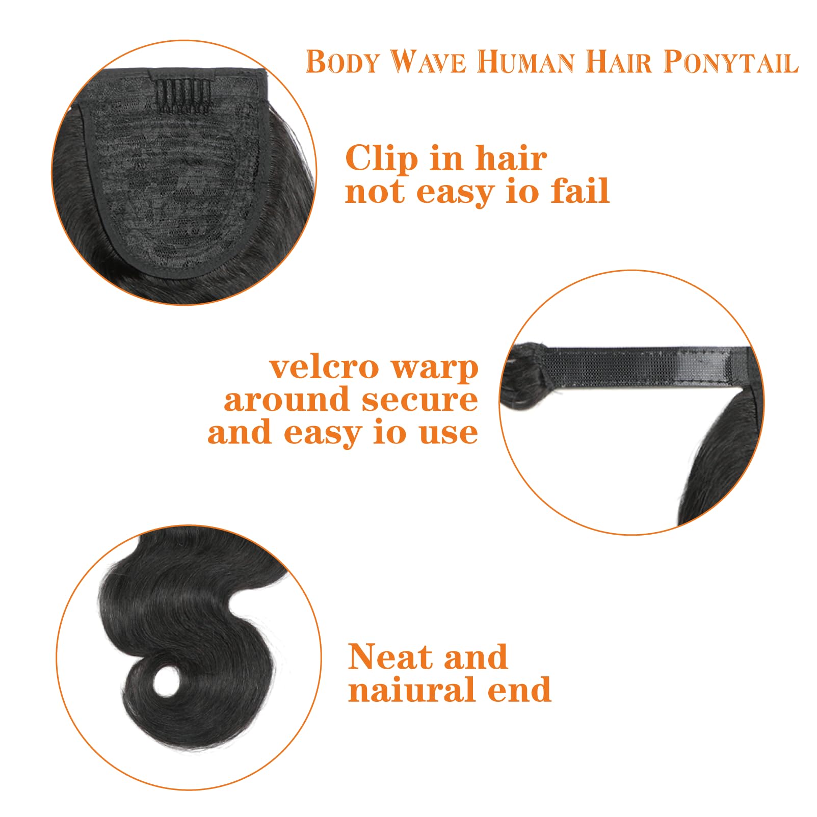 Body Wave Ponytaill Extensions - đánh giá và giá Seamless Clip In Hair Extensions Human Hair
