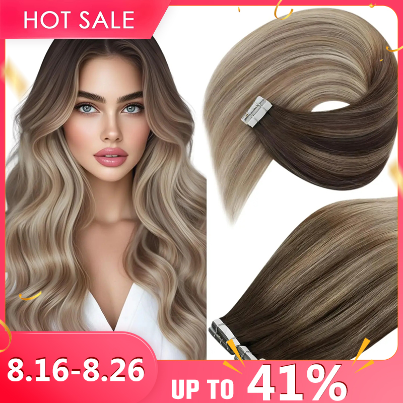 VeSunny Tape in Hair Extension - đánh giá và giá Invisible Tape In Extensions Real Hair