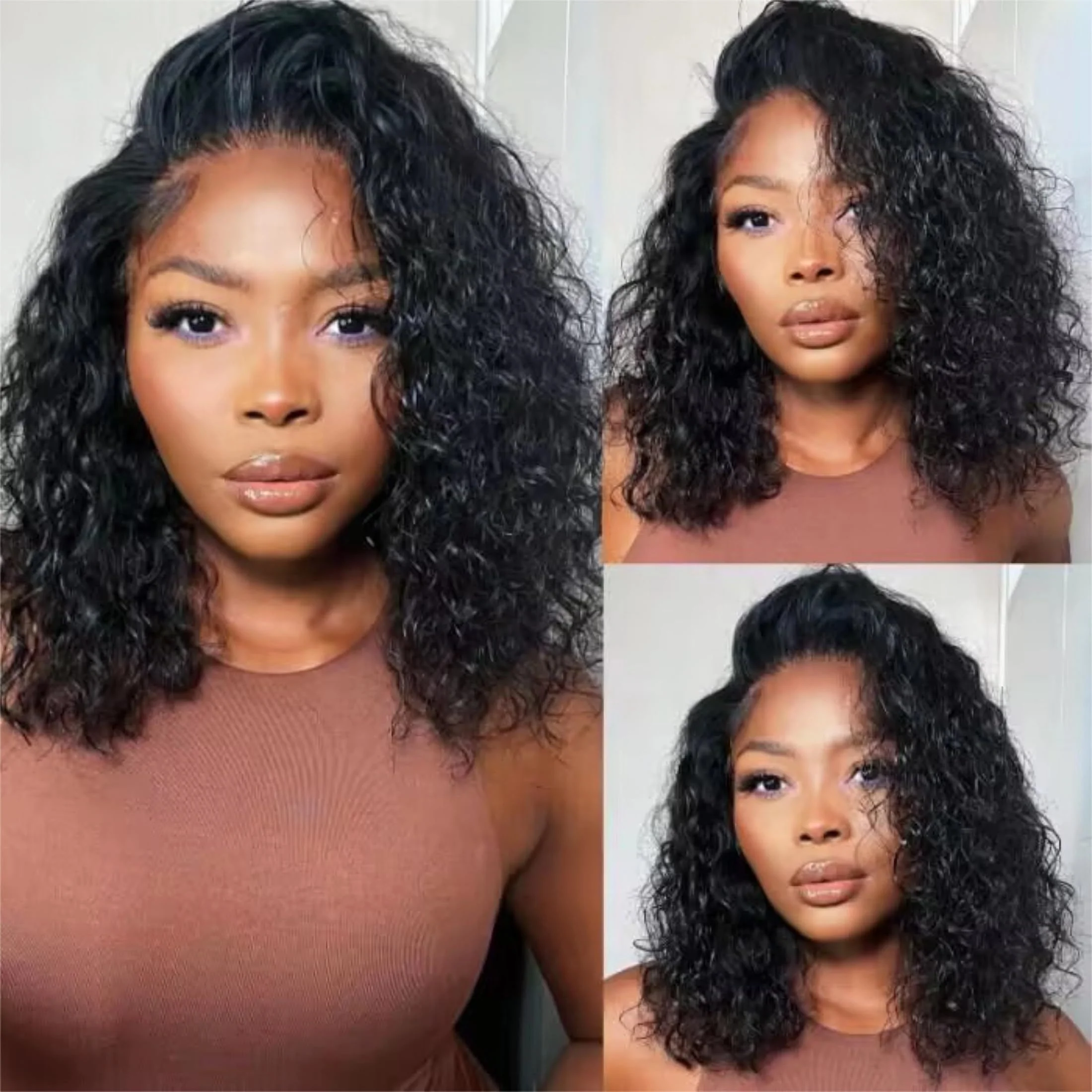 8-14 Short Inch Curly Wave Sho - đánh giá và giá Glueless Wear And Go Human Hair Wig