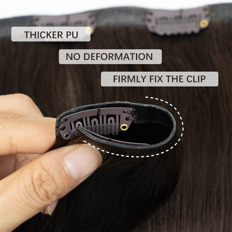 Invisible Thick PU Clip In Hum - đánh giá và giá Seamless Clip In Hair Extensions Human Hair