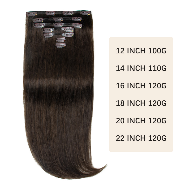 Invisible Thick PU Clip In Hum - đánh giá và giá Seamless Clip In Hair Extensions Human Hair
