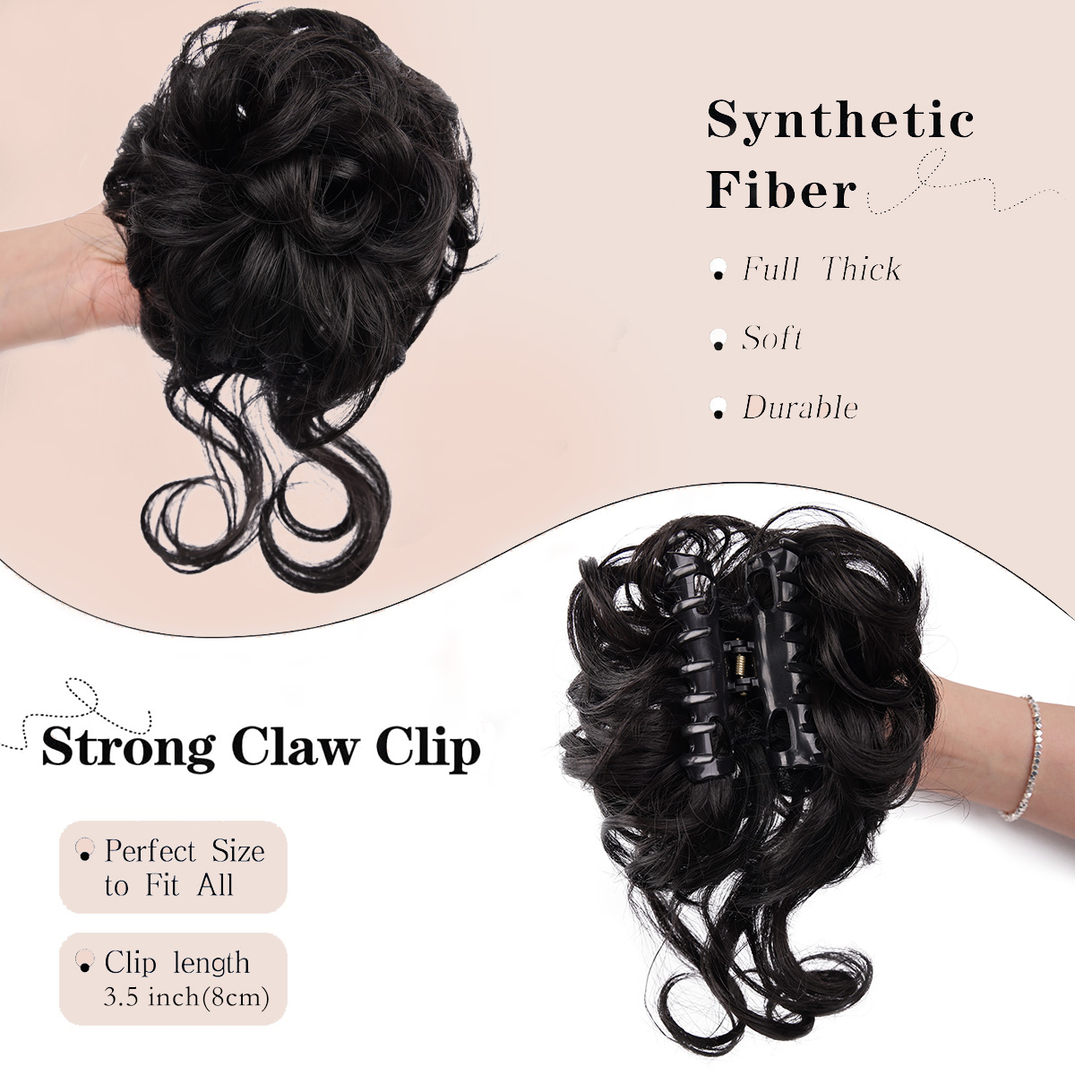 Messy Bun Hair Piece Claw Clip - đánh giá và giá Claw Clip Messy Bun Hair Piece