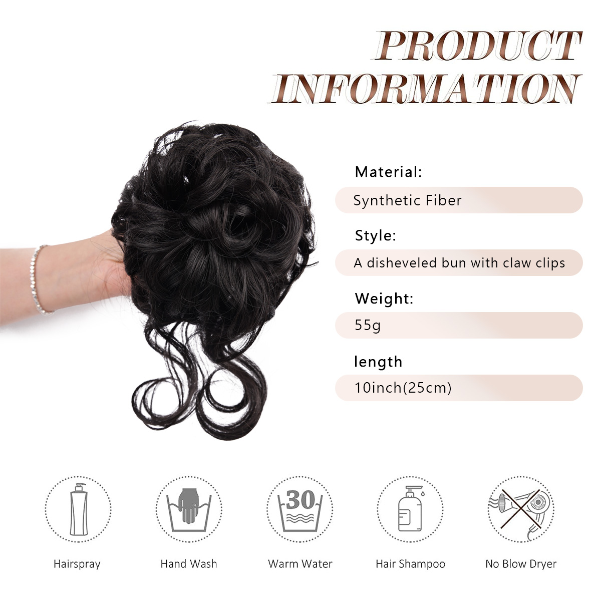 Messy Bun Hair Piece Claw Clip - đánh giá và giá Claw Clip Messy Bun Hair Piece